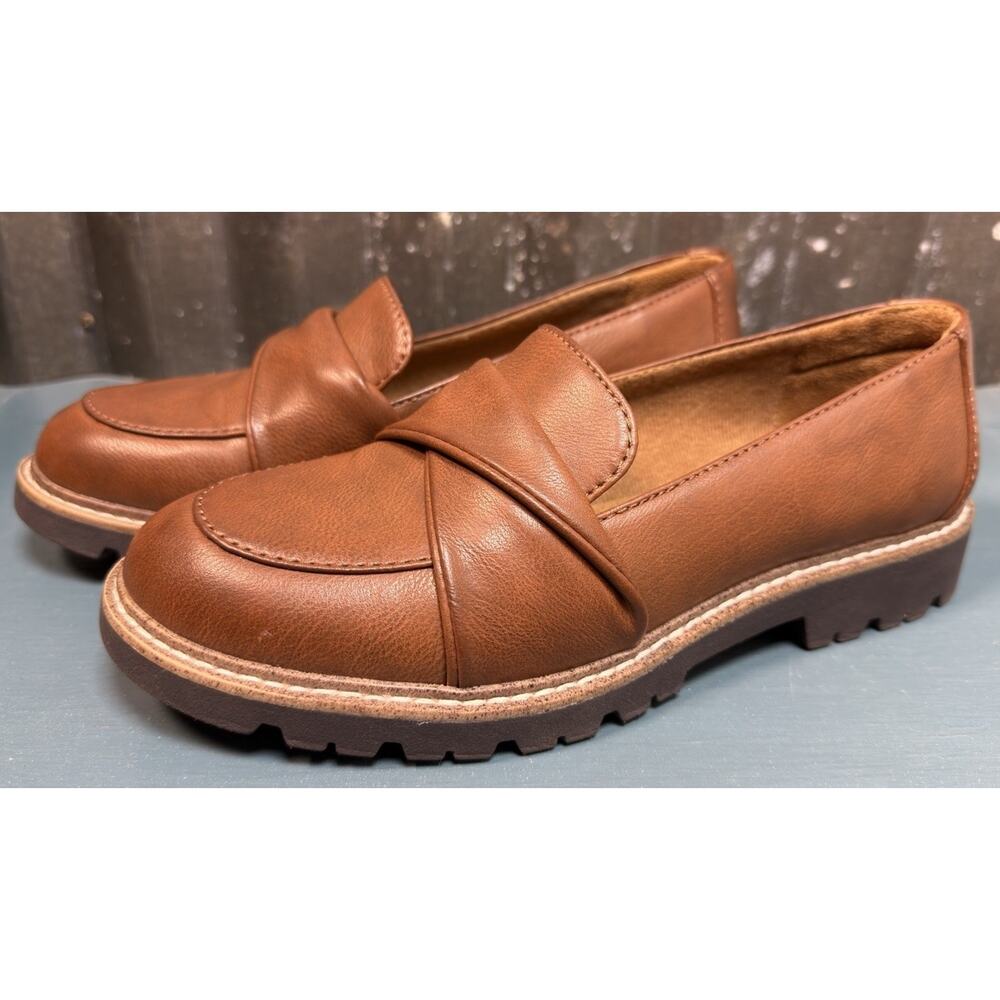 Eurosoft Leia Womens Loafer Brown Size 6M Slip On Lug Sole Comfort Casual Shoes